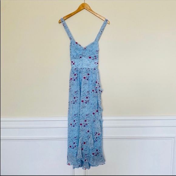 Lulus Blue Floral Dress - Picture 4 of 5
